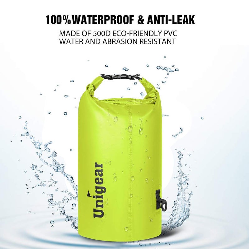 Unigear Dry Bag Waterproof, Floating and Lightweight Bags for Kayaking, Boating, Fishing, Swimming and Camping with Waterproof Phone Case (Yellow, 2L) - Image 4